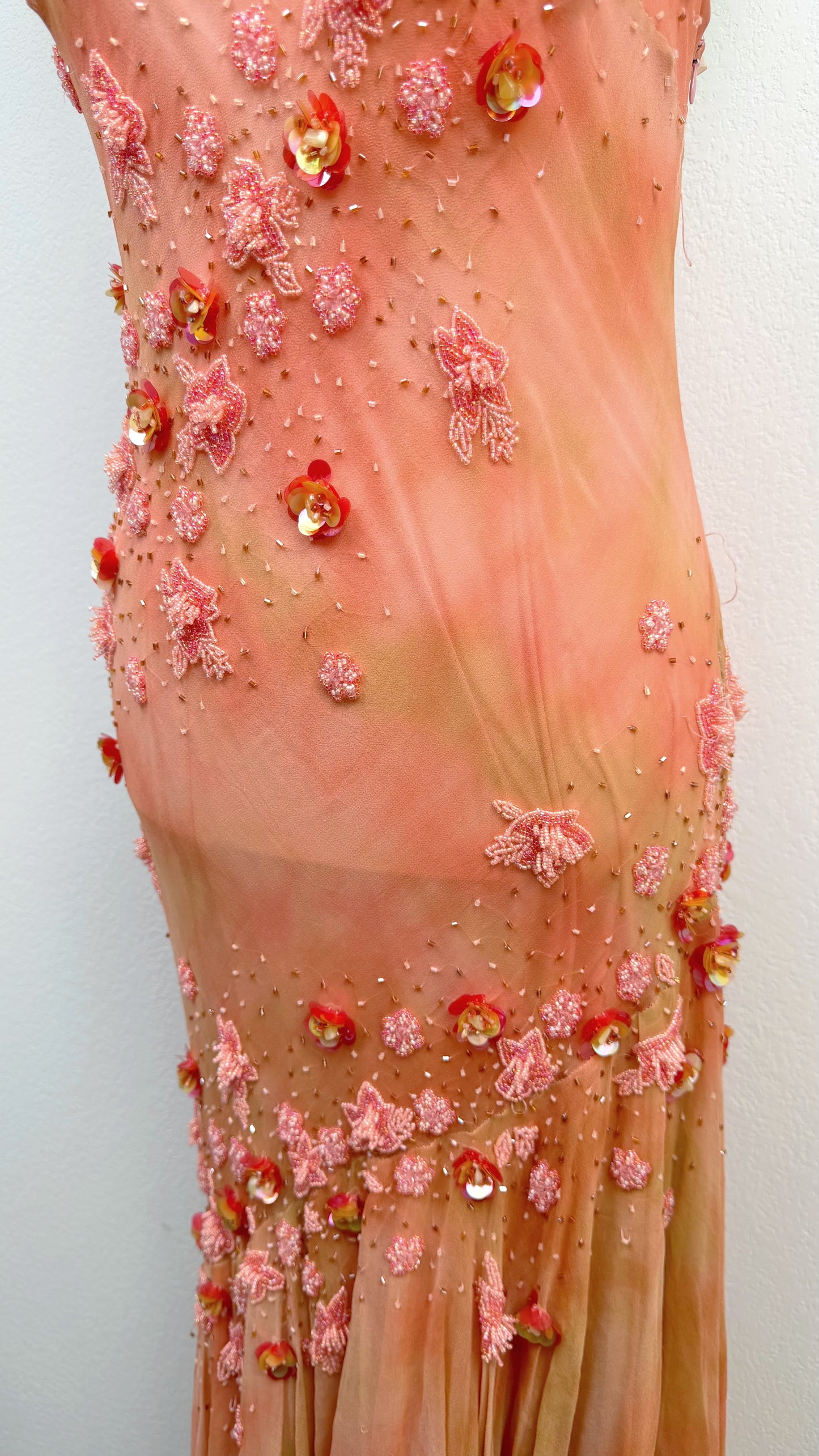 Peach Blossom Couture Gown