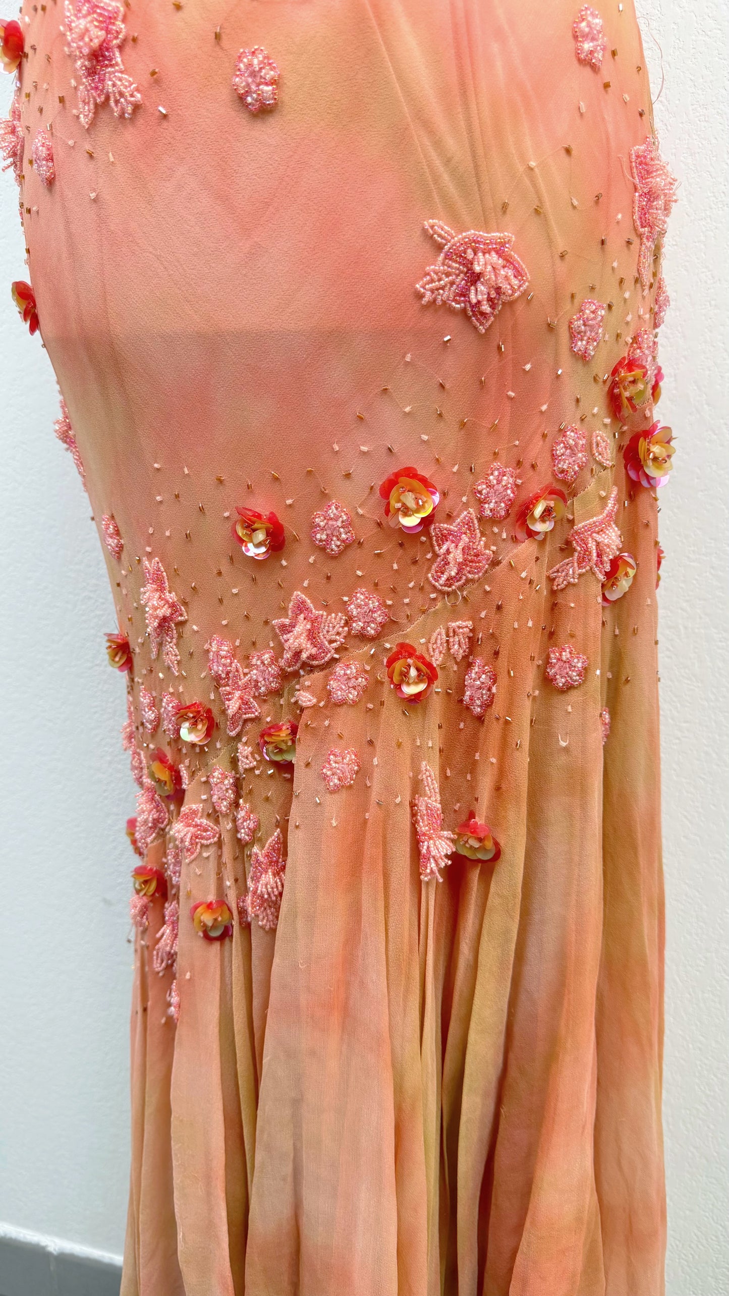 Peach Blossom Couture Gown