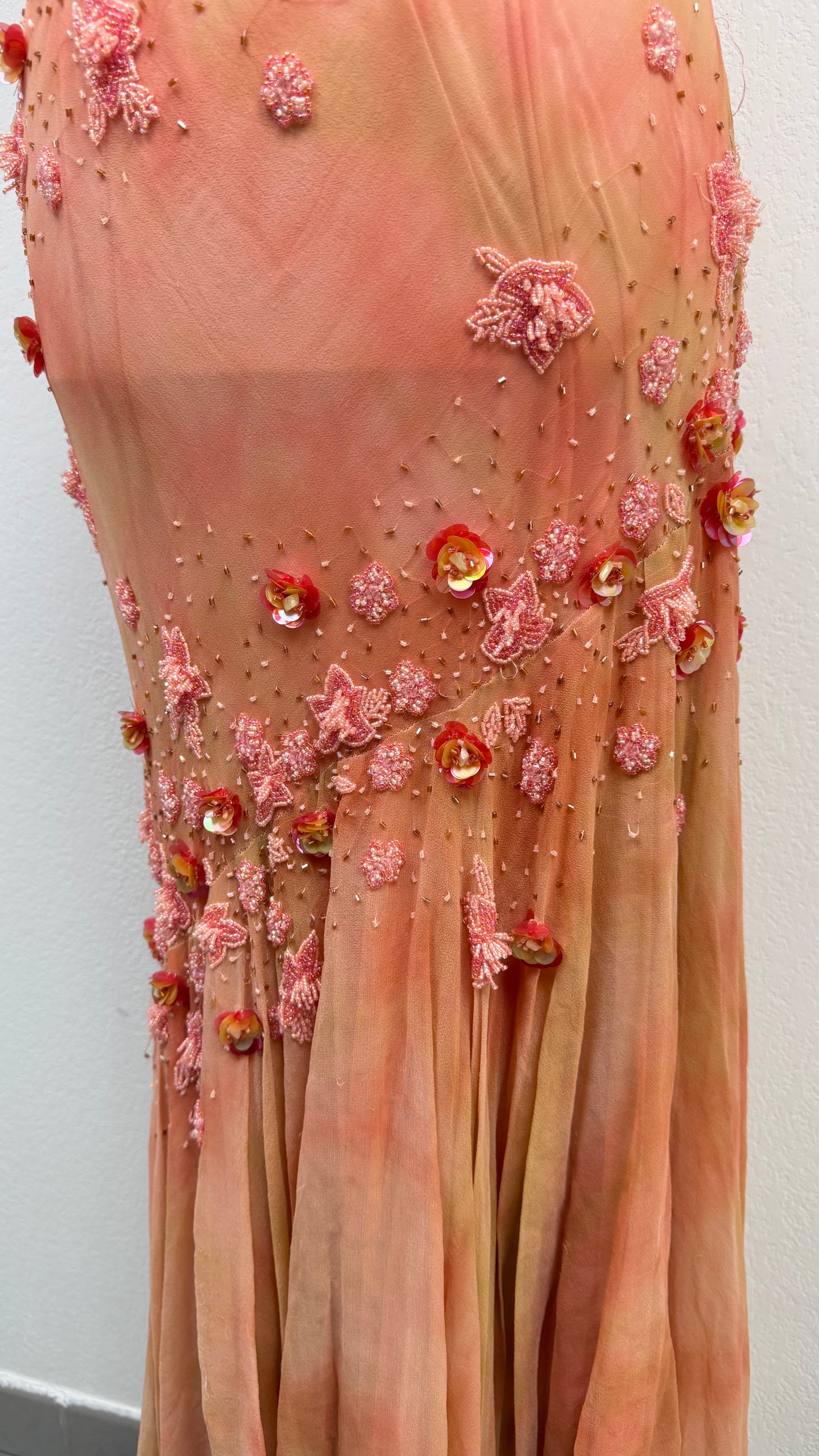 Peach Blossom Couture Gown