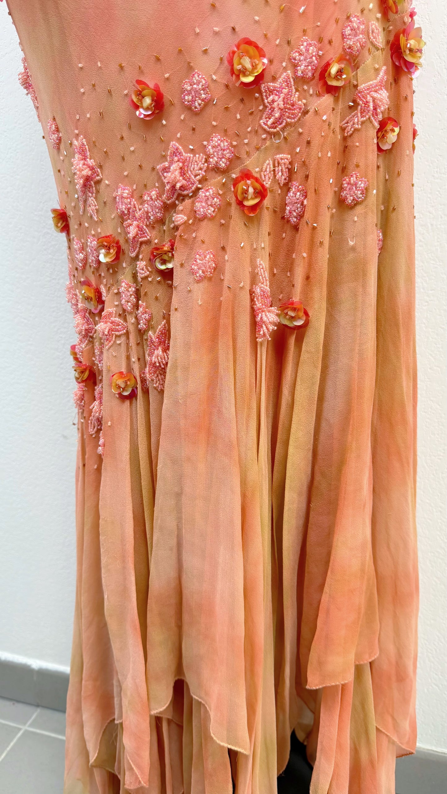 Peach Blossom Couture Gown