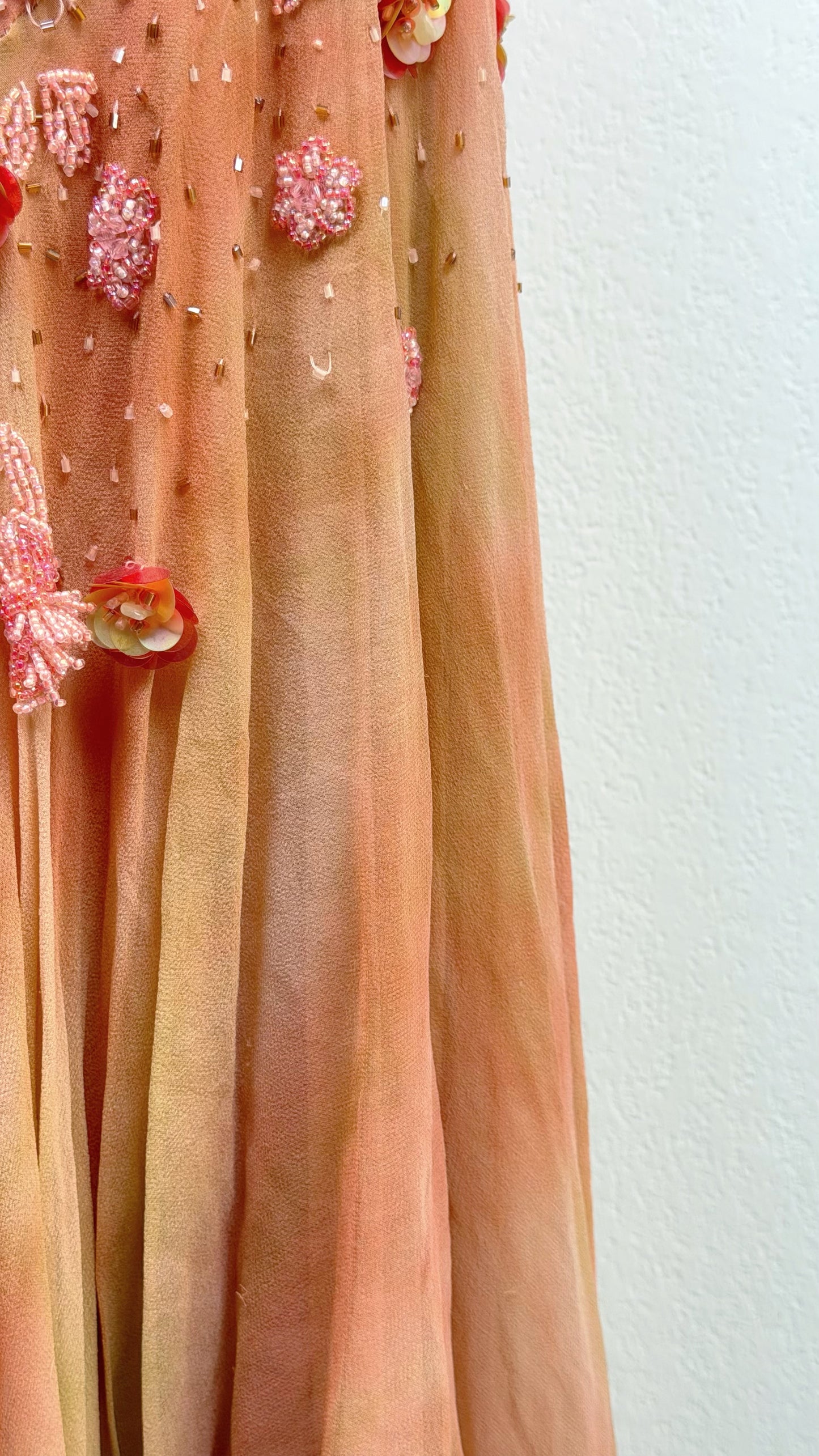 Peach Blossom Couture Gown