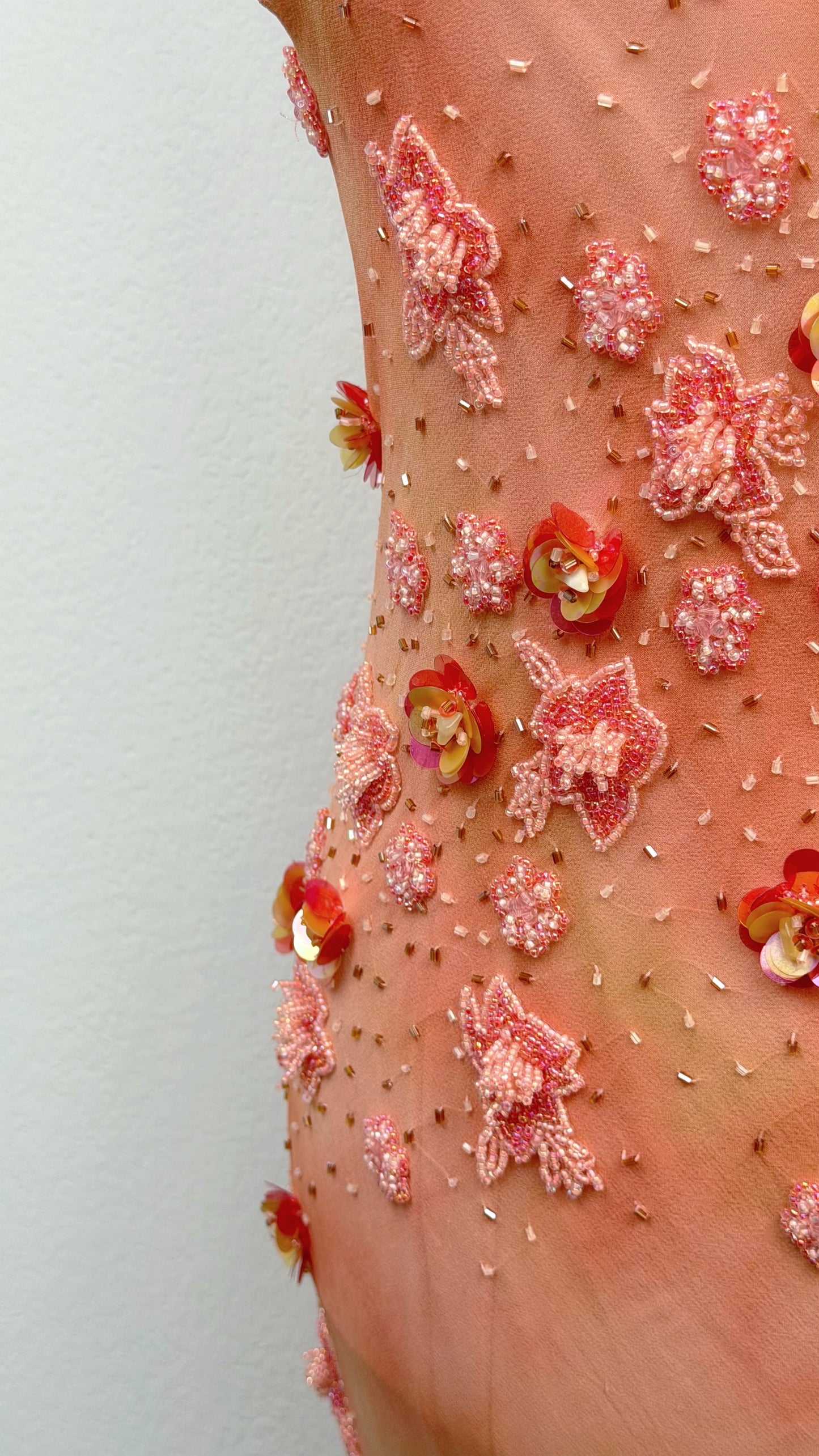Peach Blossom Couture Gown