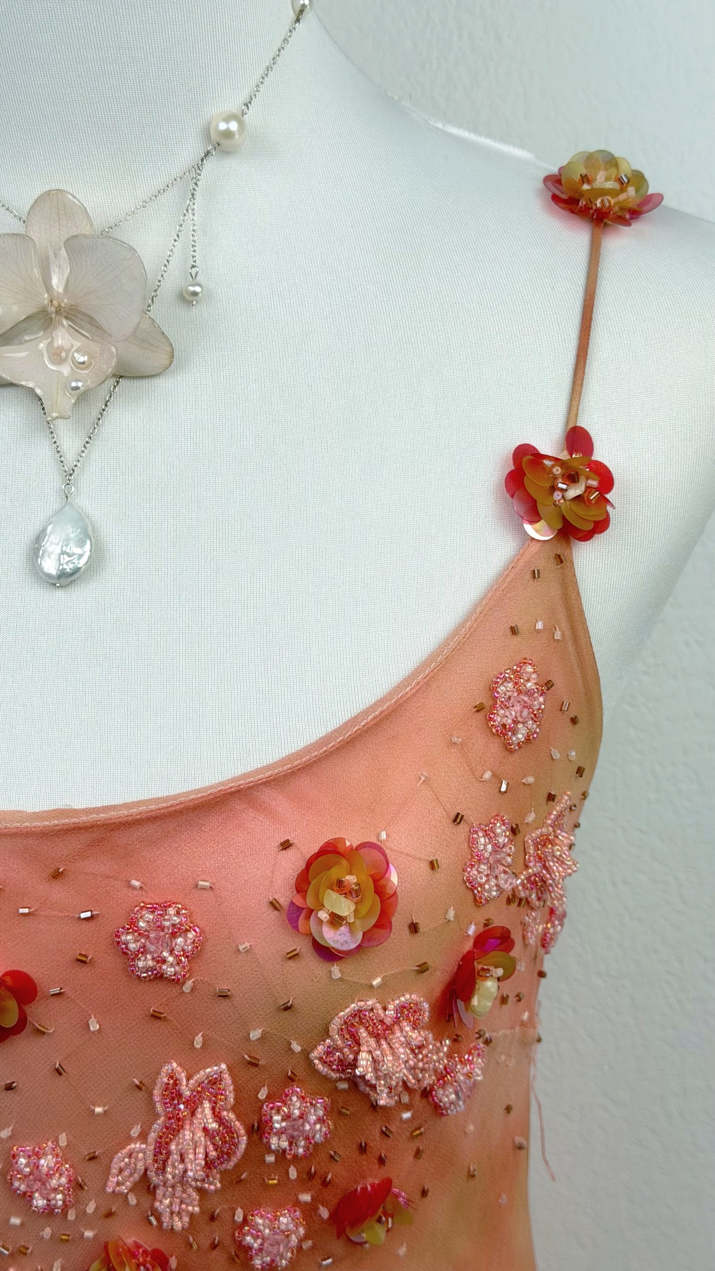 Peach Blossom Couture Gown