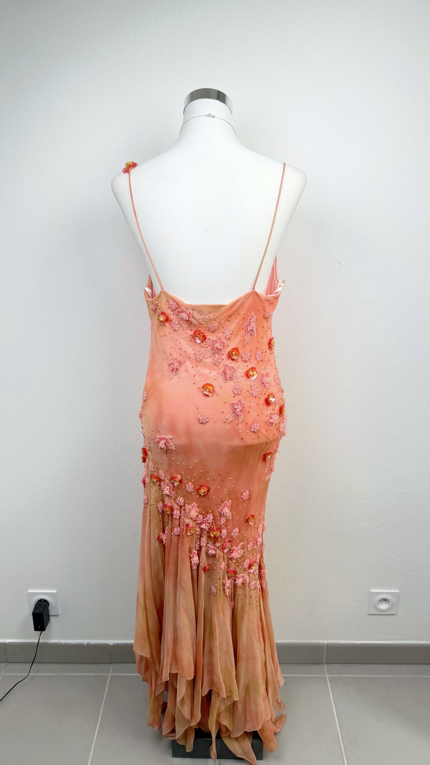 Peach Blossom Couture Gown