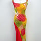 Sunset Bloom Silk Gown