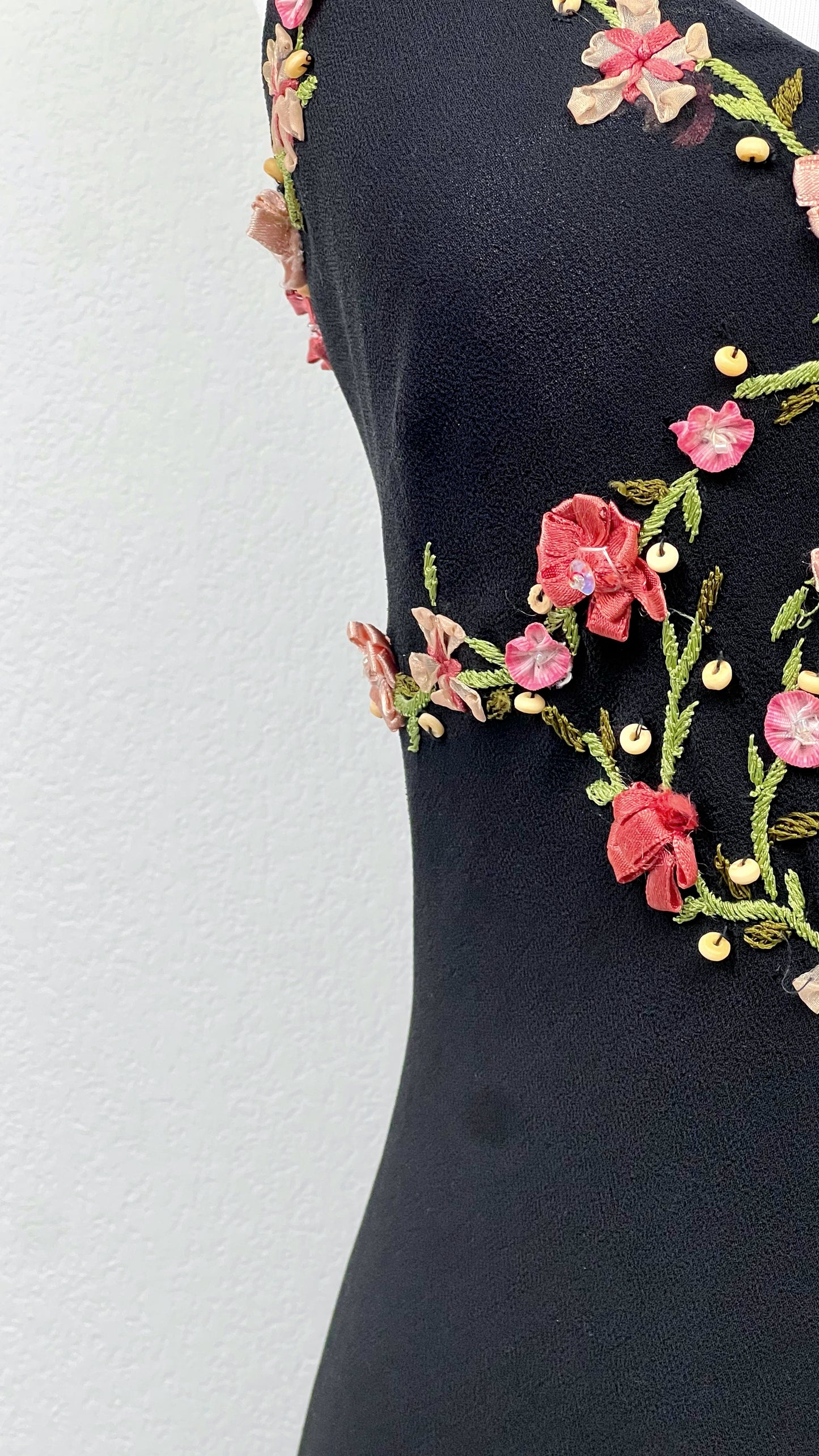Midnight Rose Silk Dress