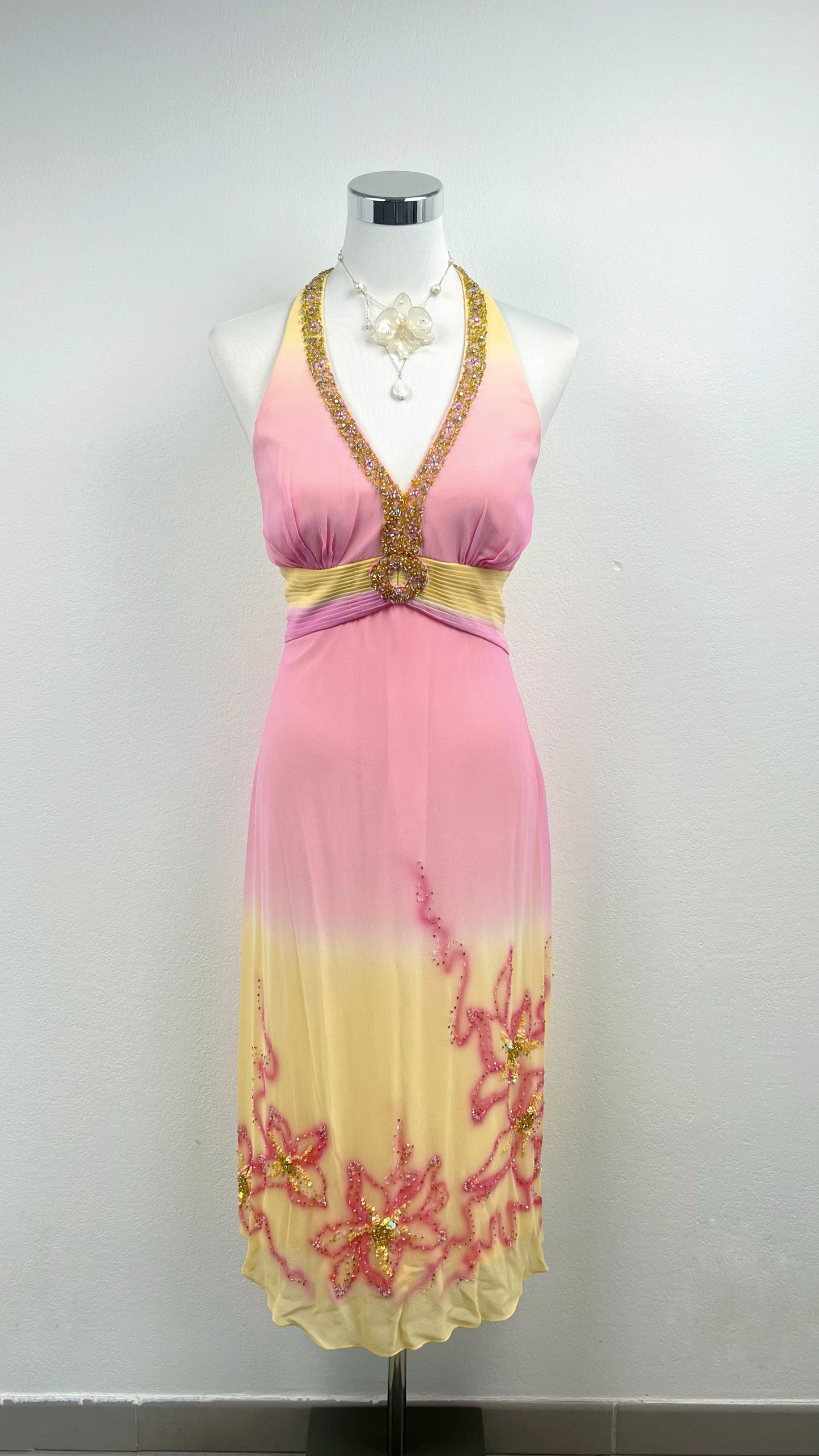 Sunset Sorbet Silk Dress