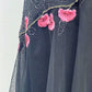 Midnight Blossom Silk Dress