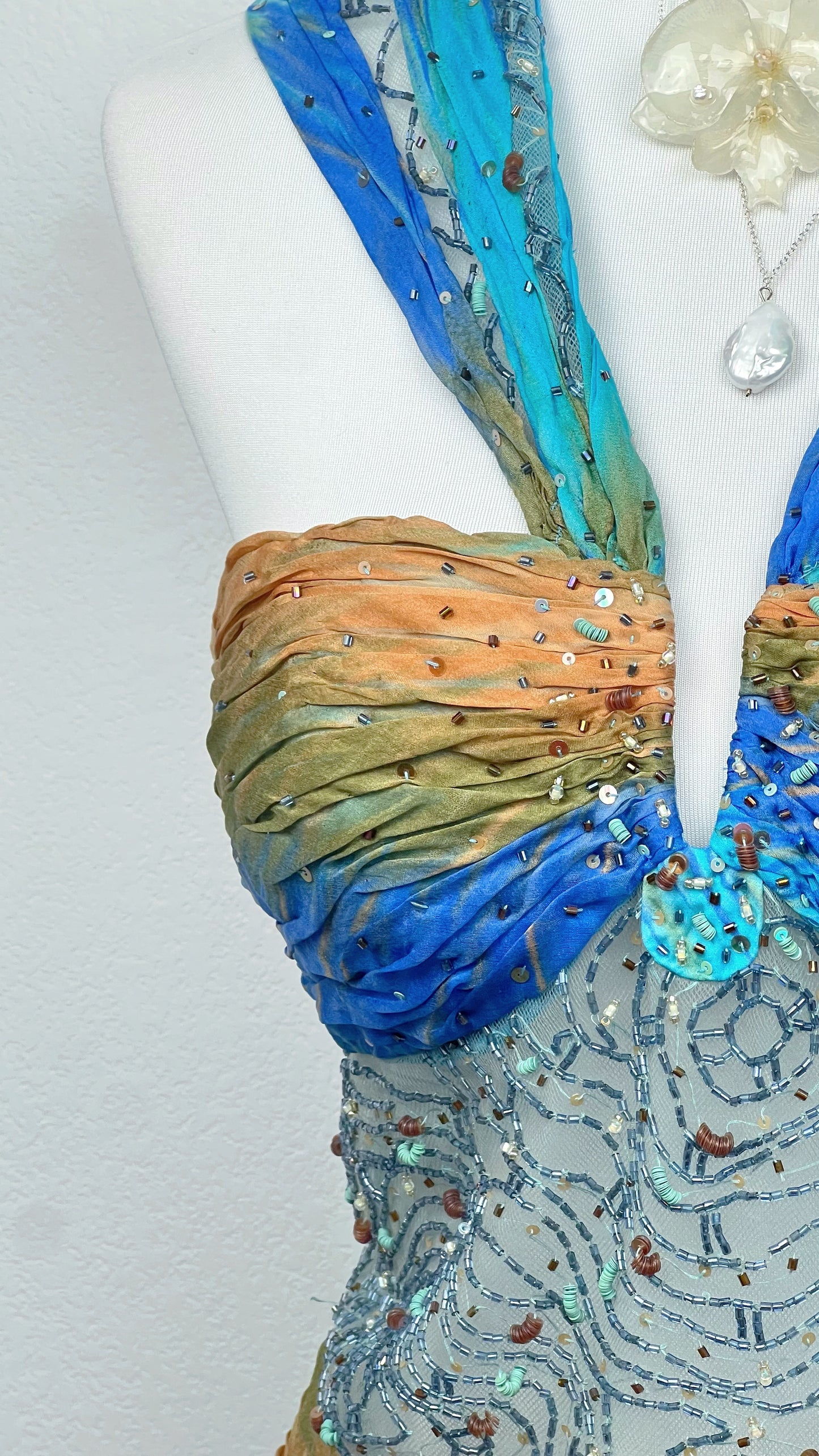 Ocean Mirage Silk Gown