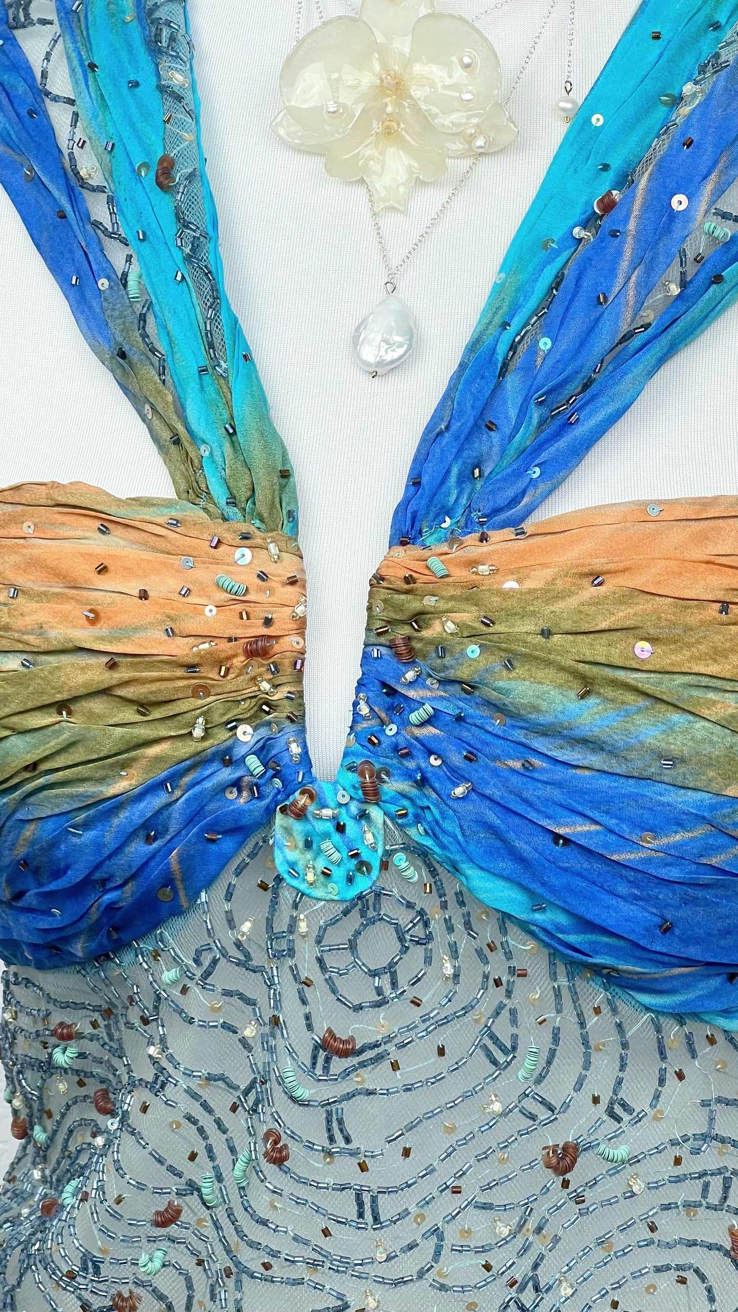 Ocean Mirage Silk Gown