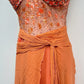 Sunset Bloom Silk Gown