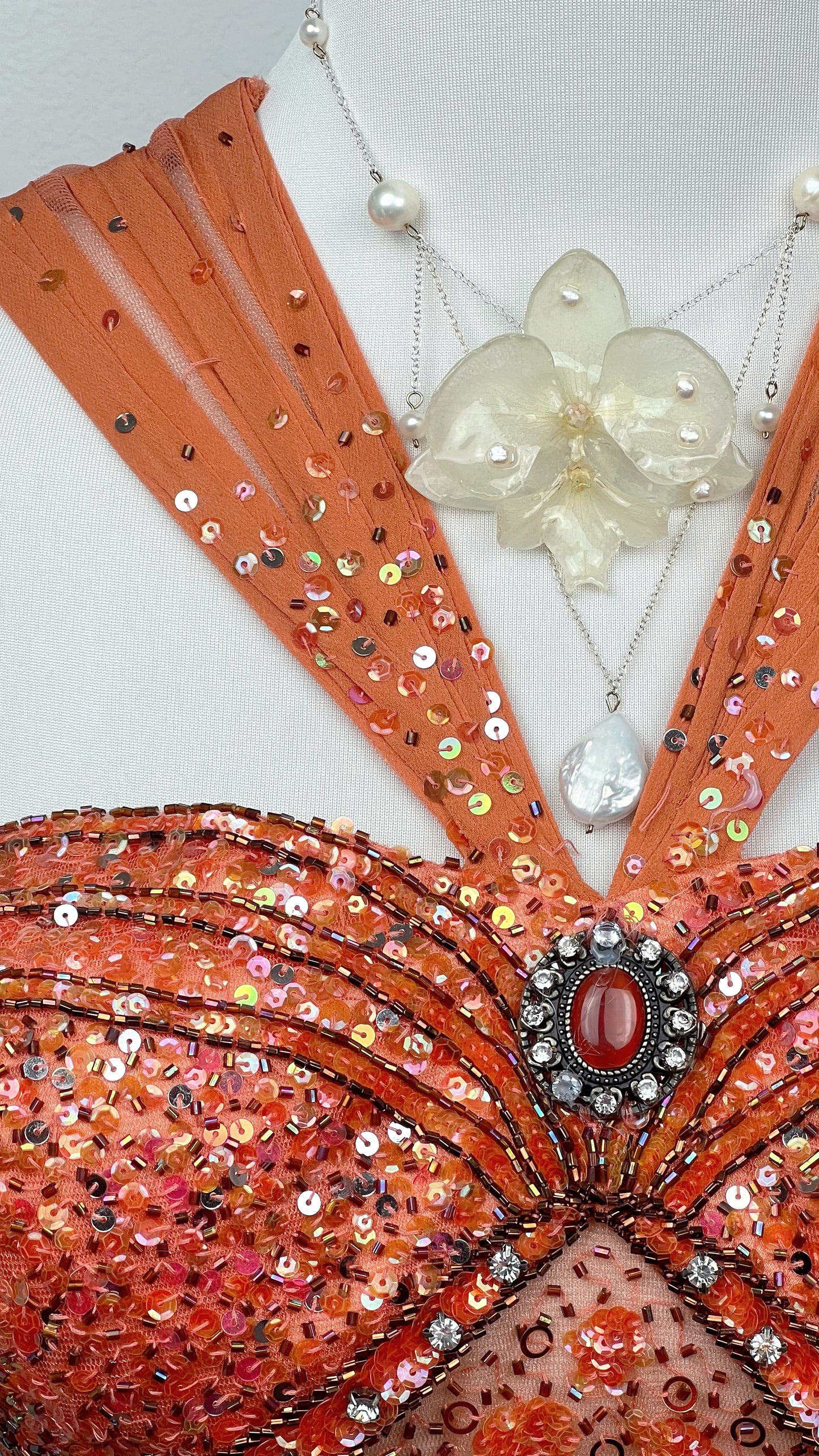 Sunset Bloom Silk Gown