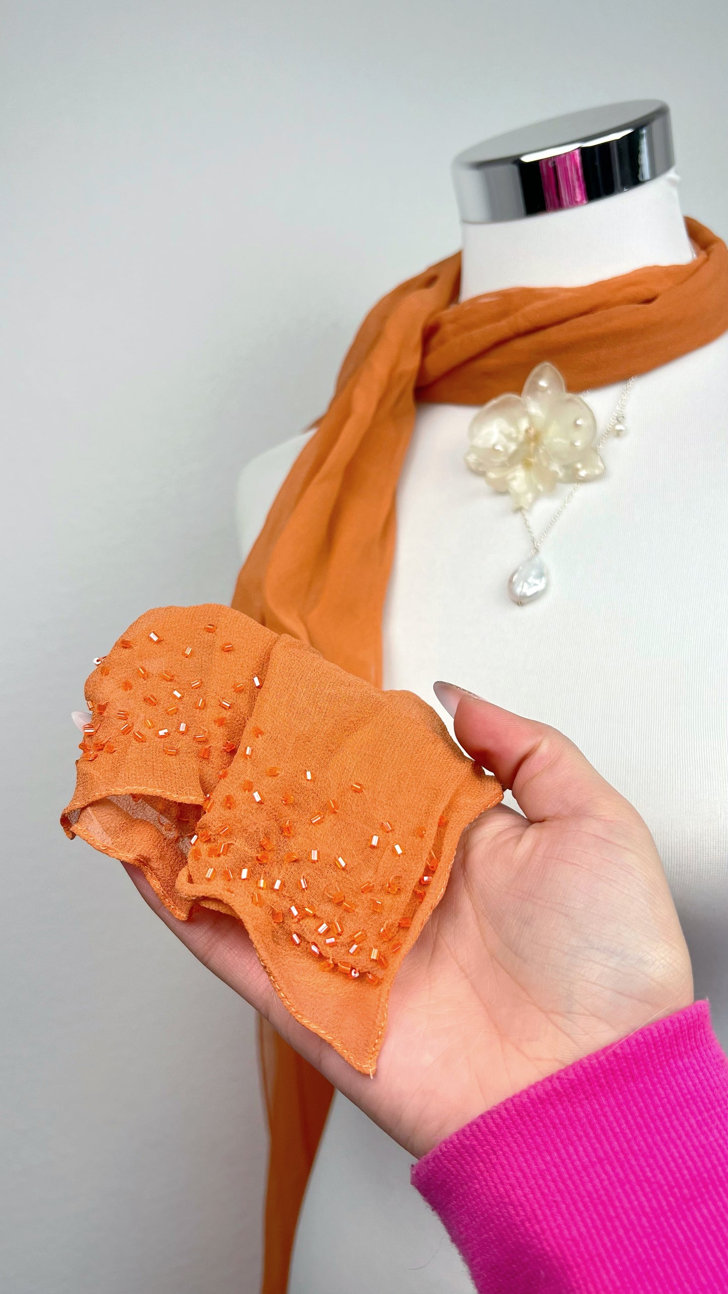 Sunset Bloom Silk Gown