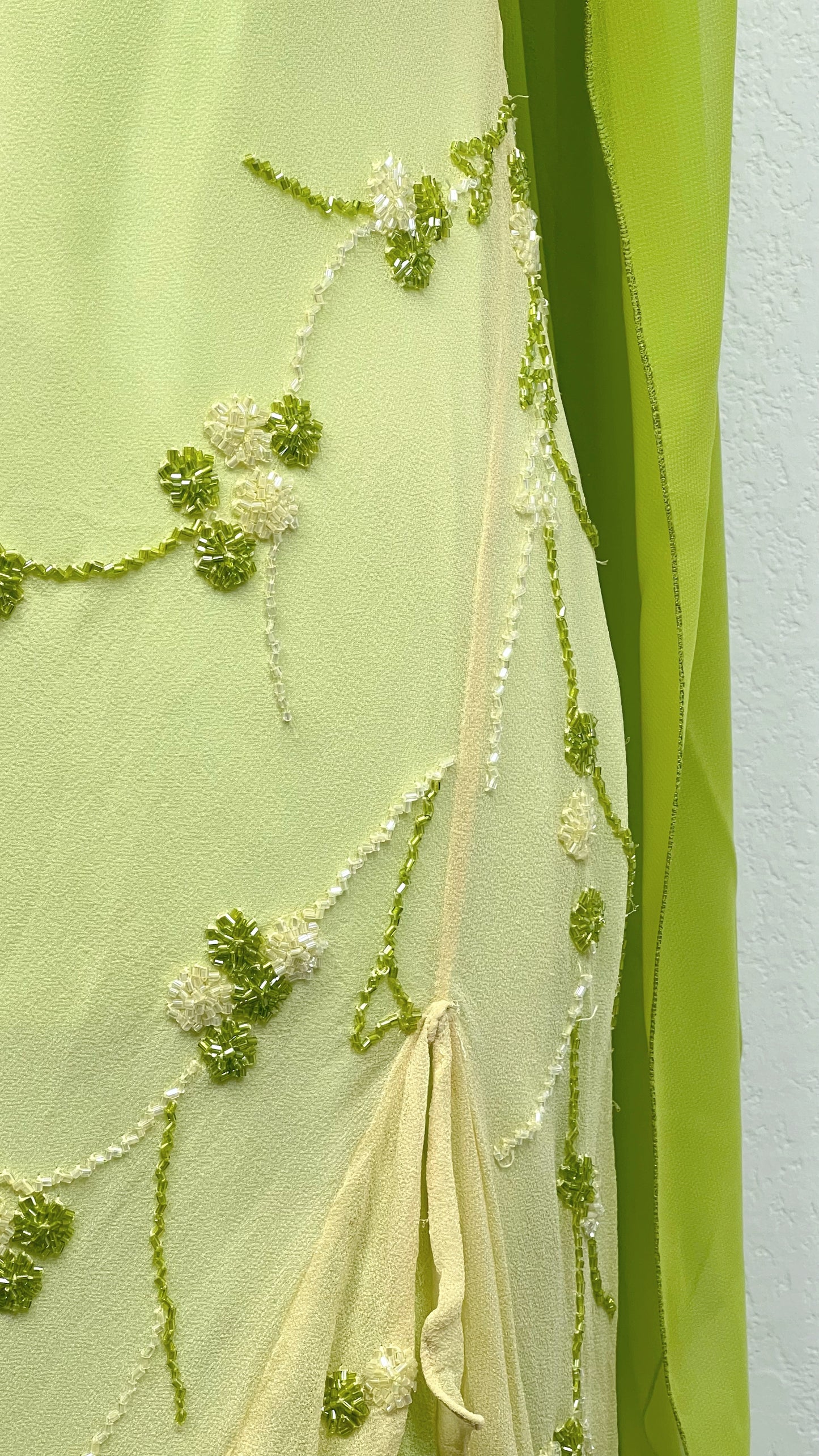 Lime Blossom Silk Gown
