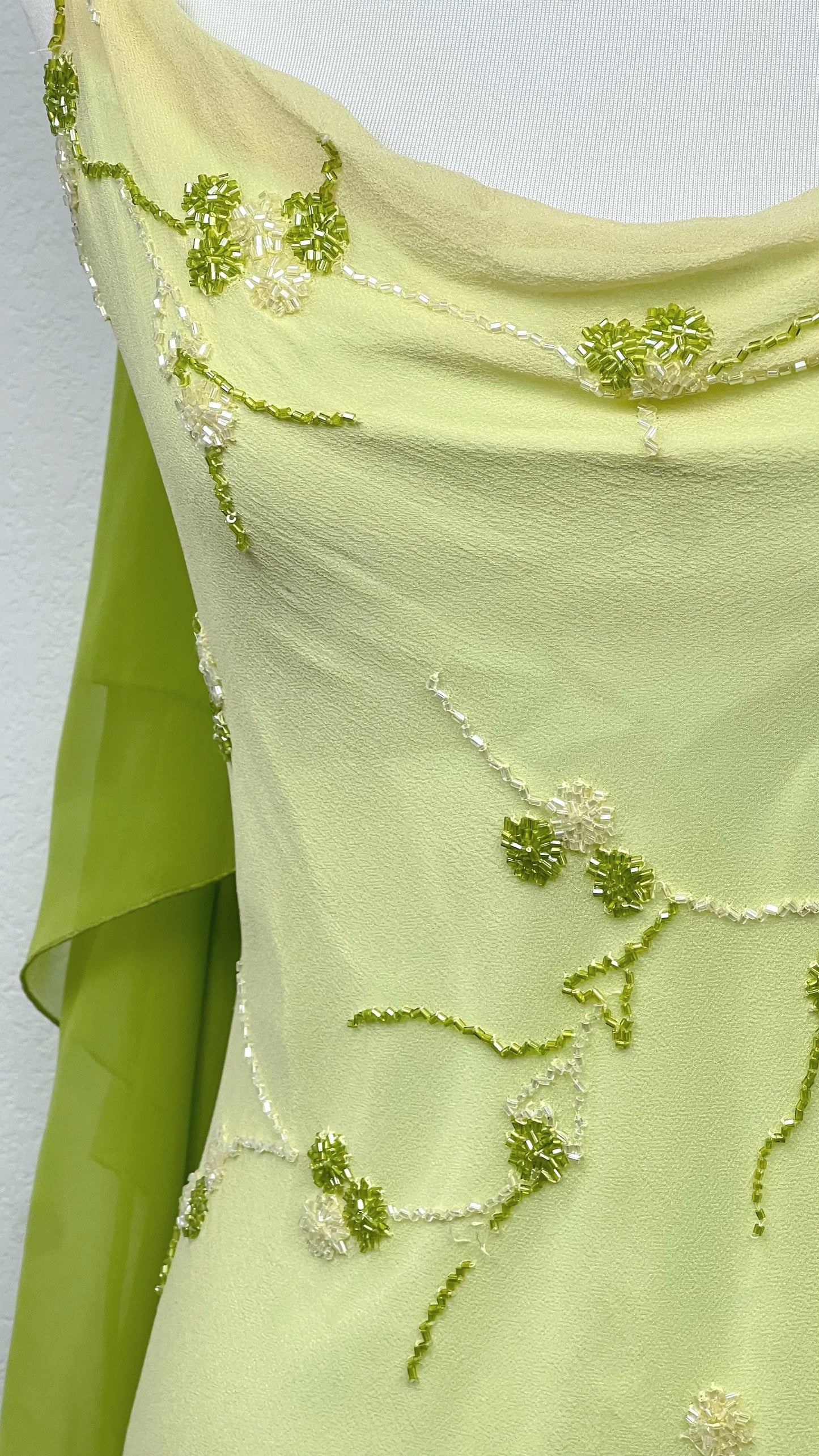 Lime Blossom Silk Gown