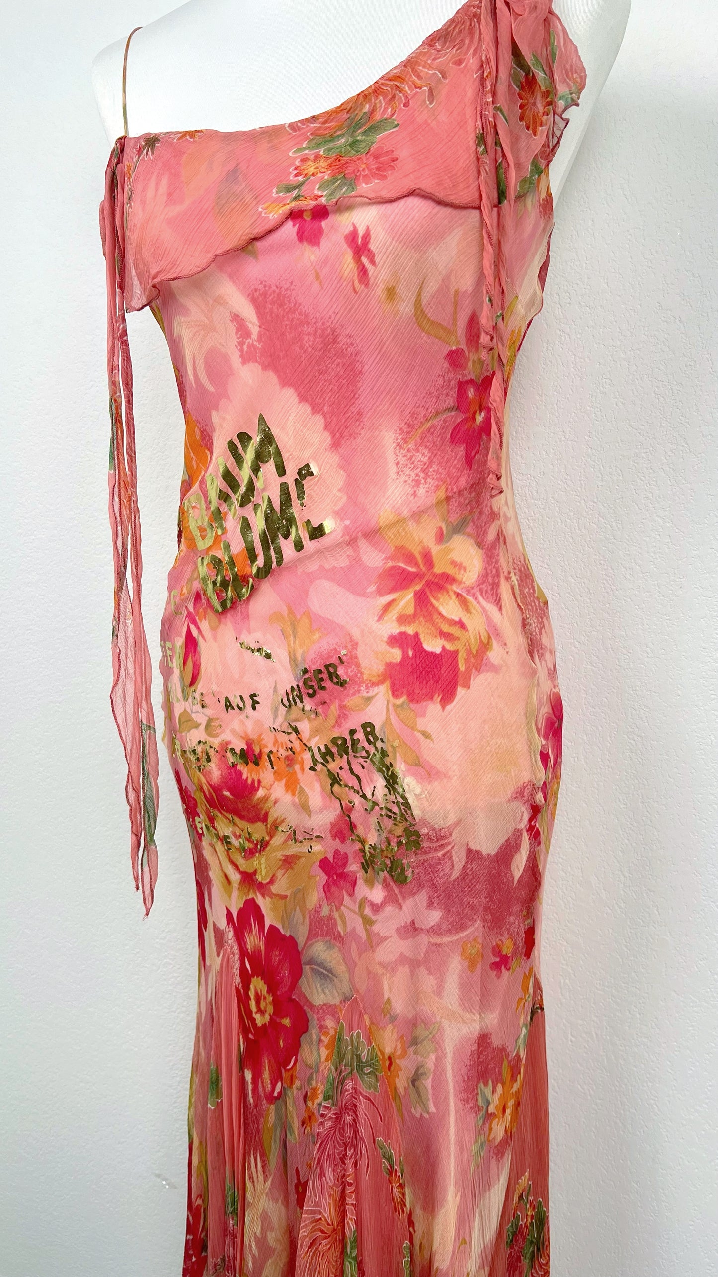 RARE Derhy Watercolor Flora Dress