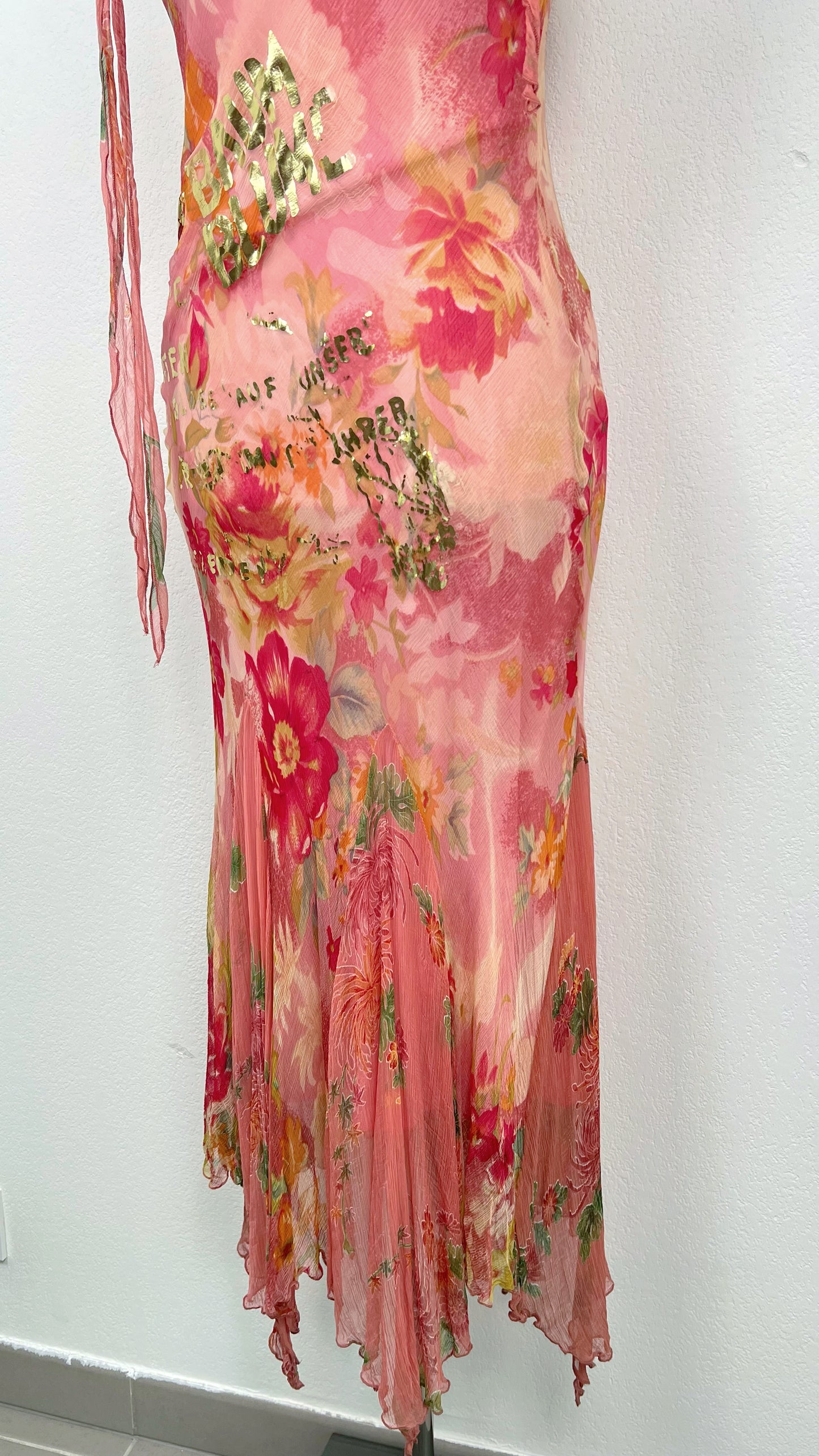 RARE Derhy Watercolor Flora Dress