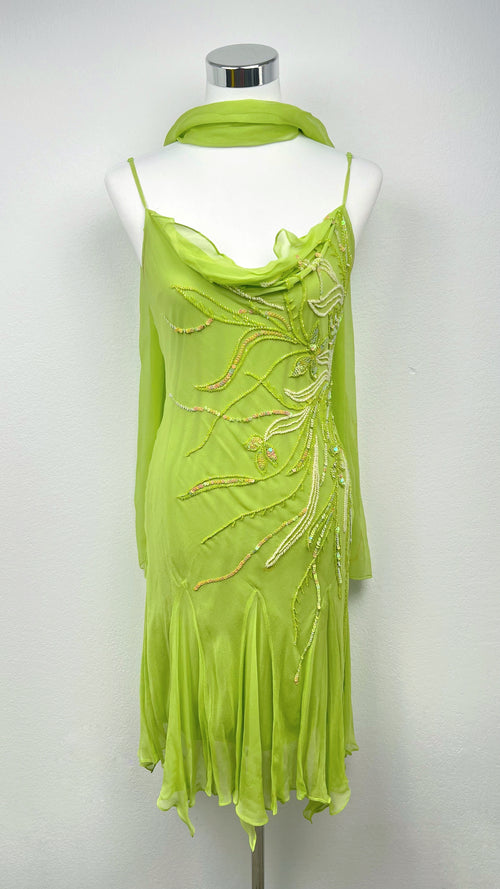 Fairy Lime Silk Dress
