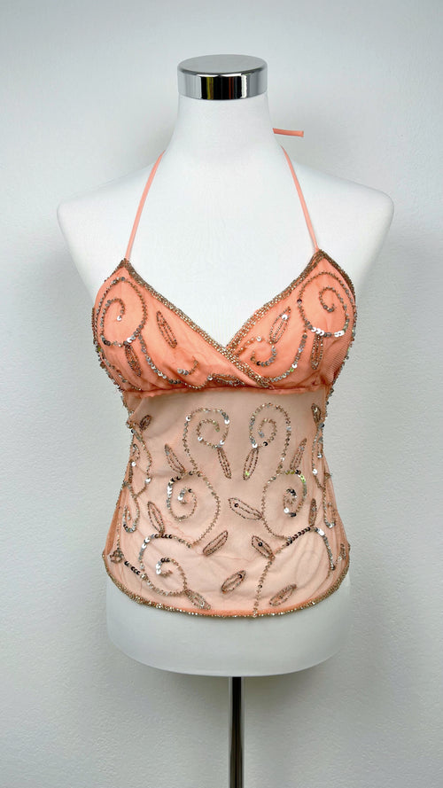 Peach Glow Halter Top