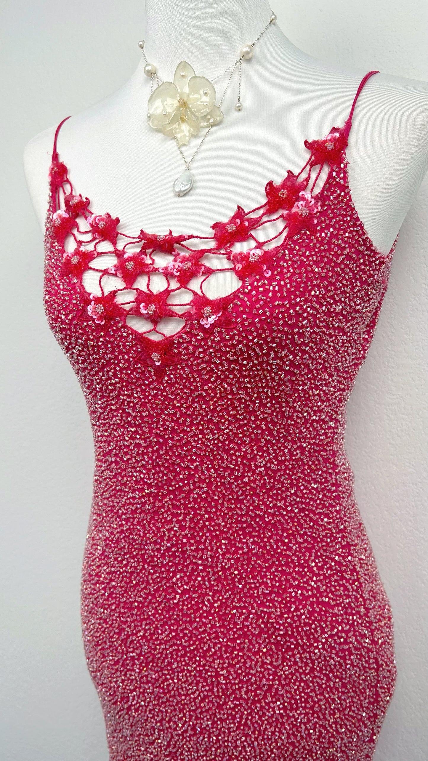 Crimson Beaded Whisper