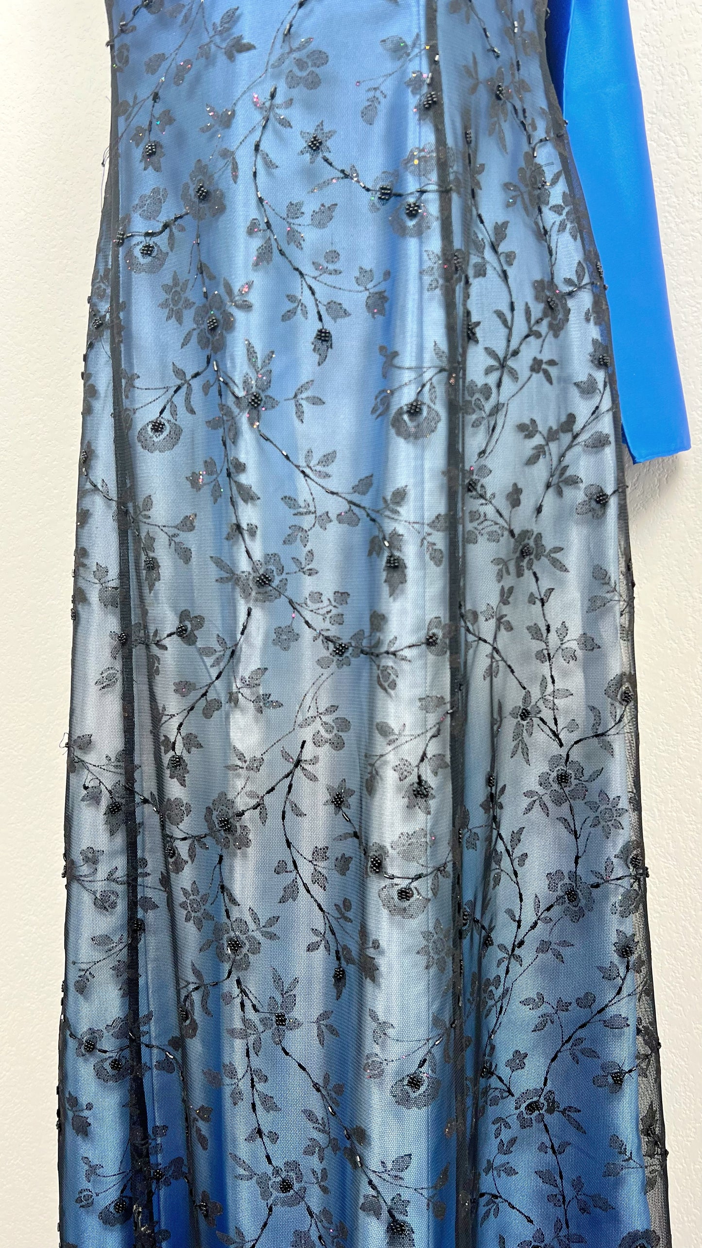 Midnight Bloom Ombré Gown