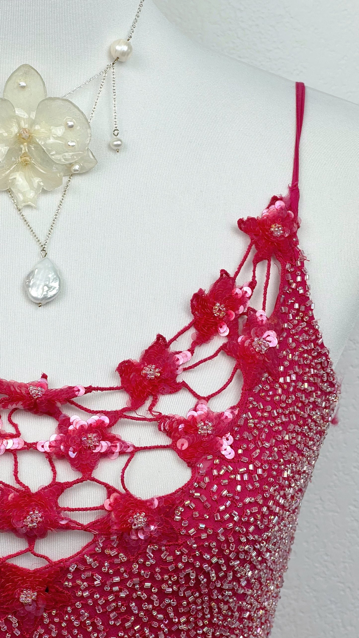 Crimson Beaded Whisper