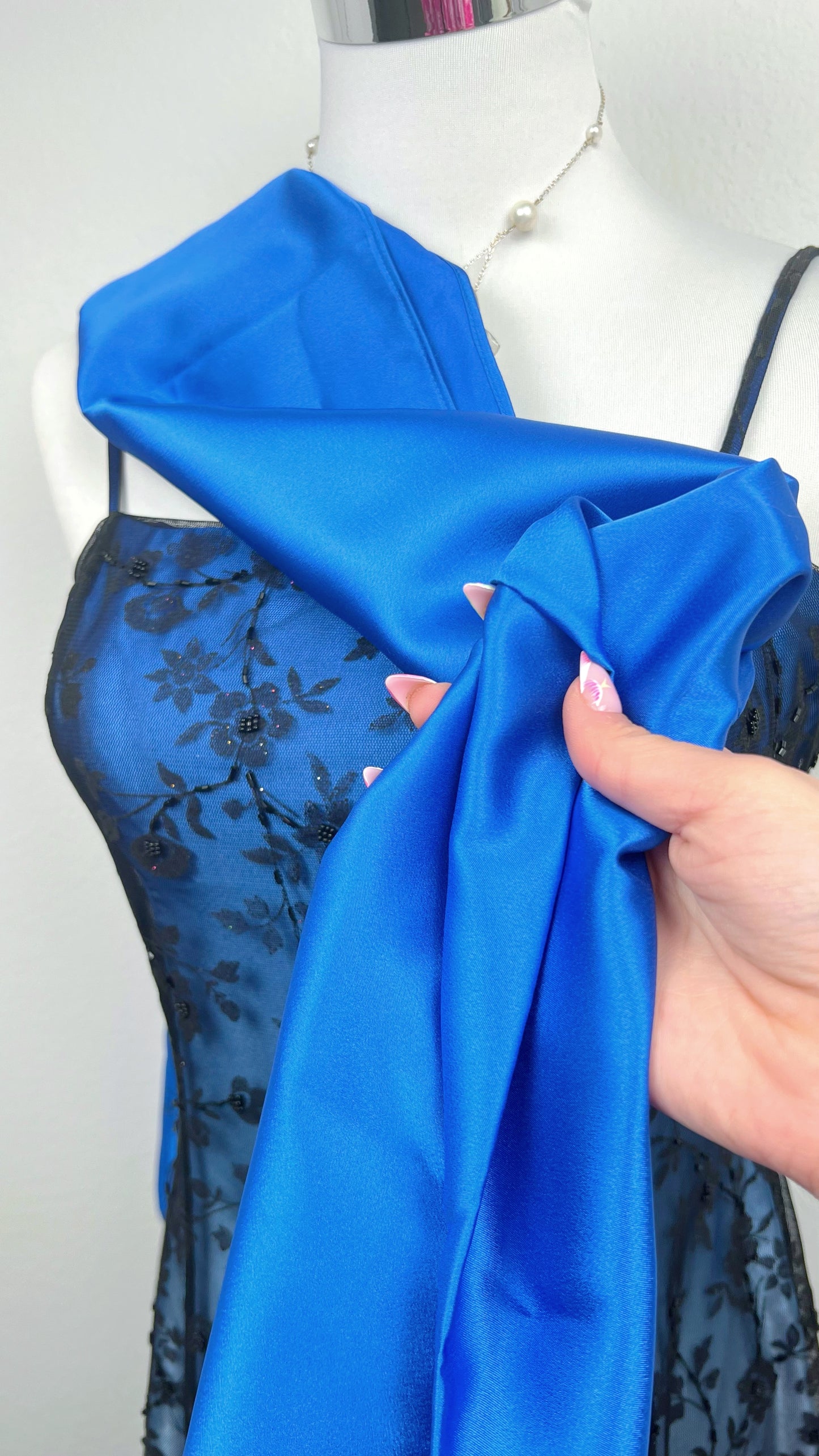 Midnight Bloom Ombré Gown