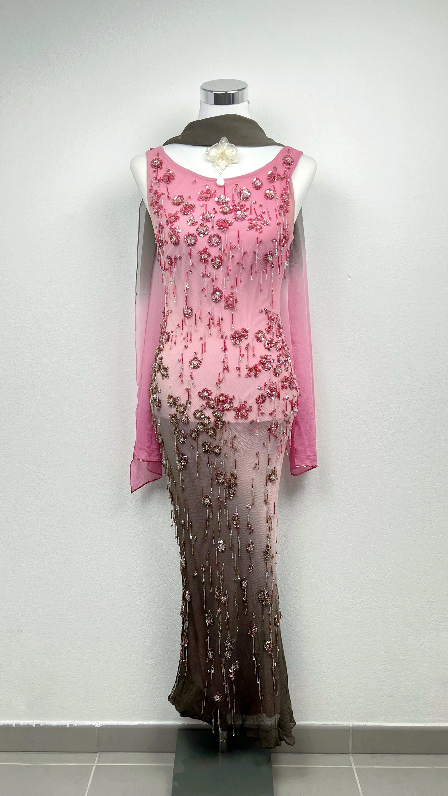 Rose Cascade Couture Gown