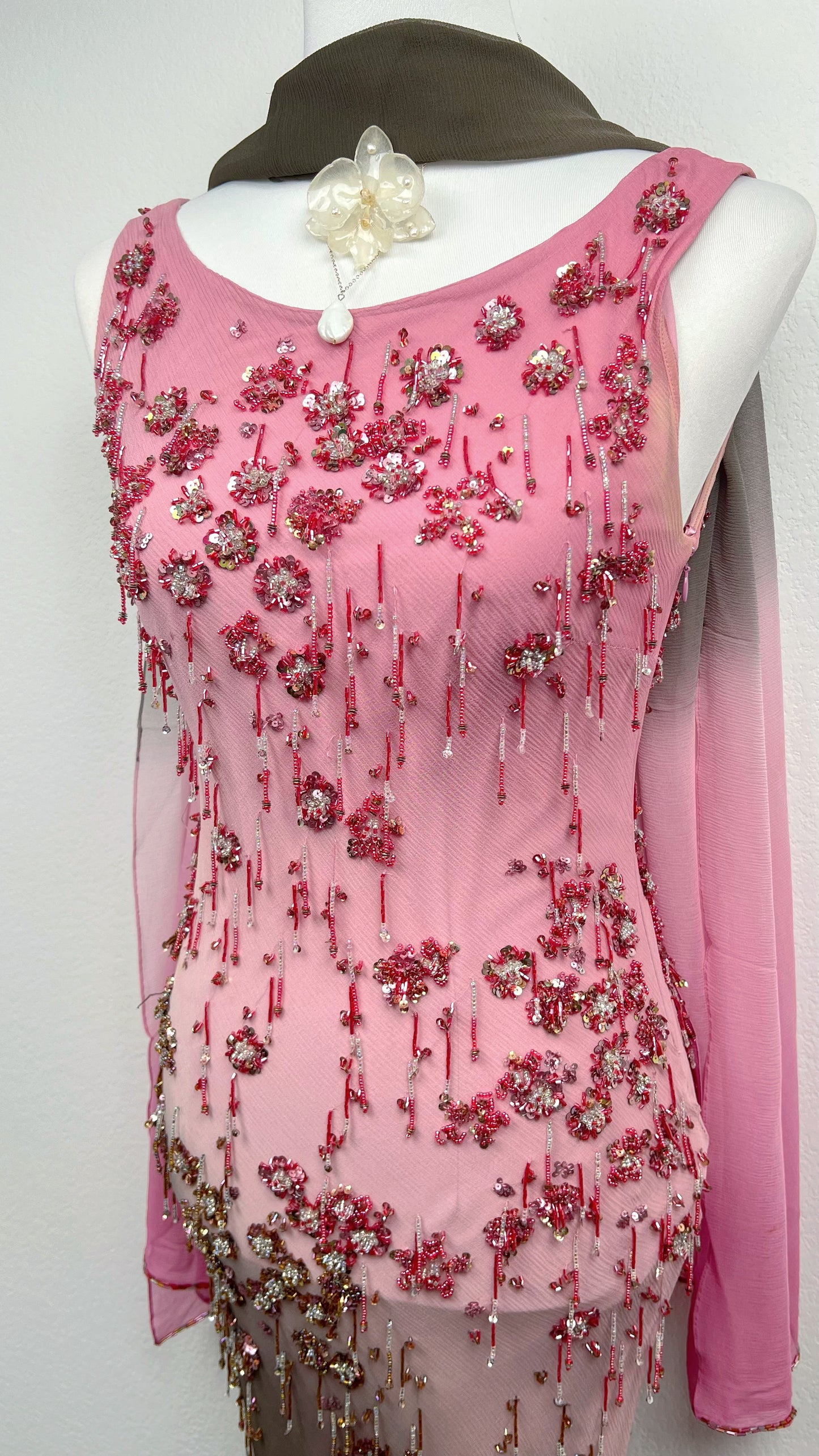 Rose Cascade Couture Gown