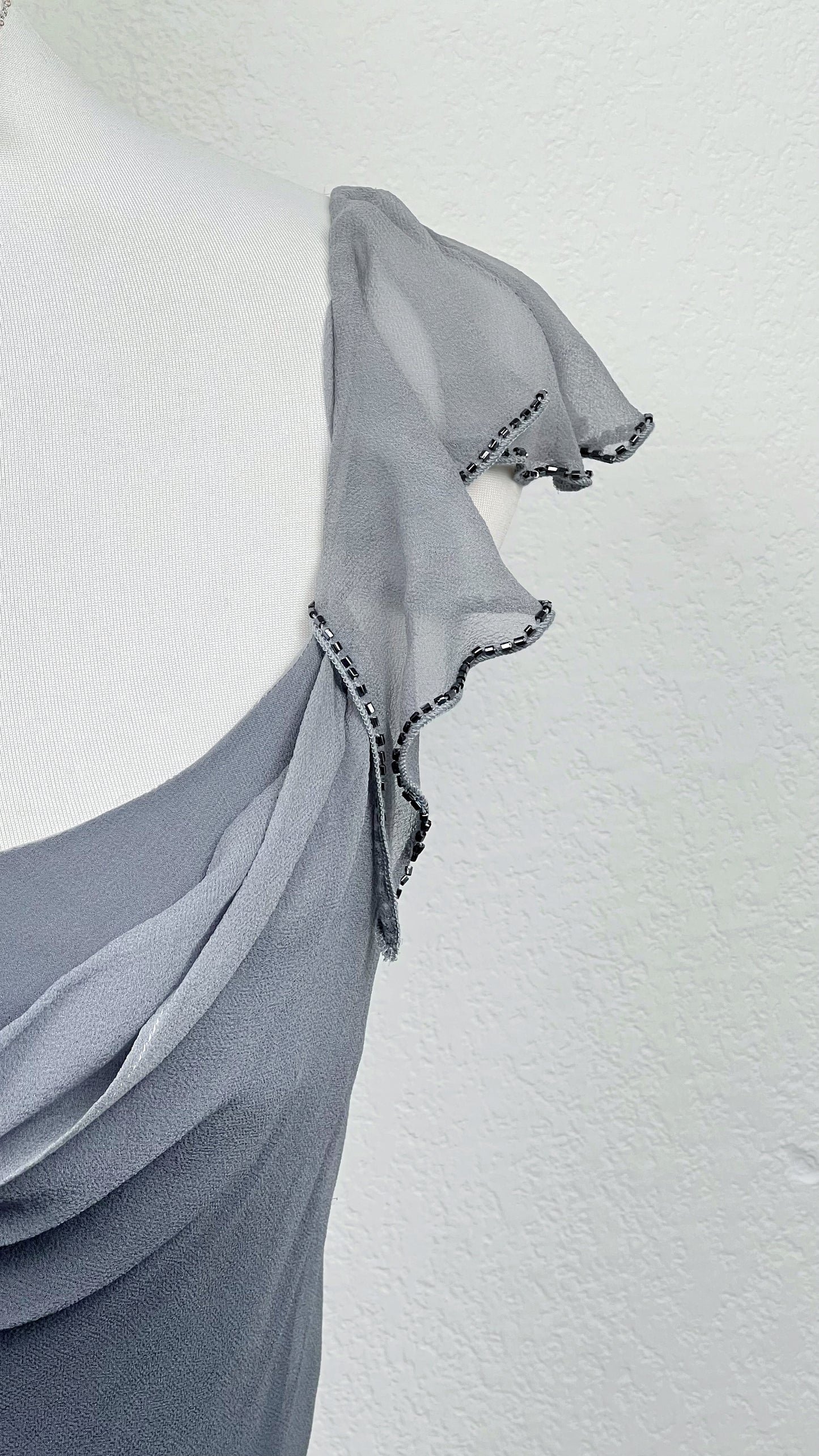 Midnight Smoke Silk Dress