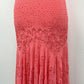 Coral Whisper Silk Dress