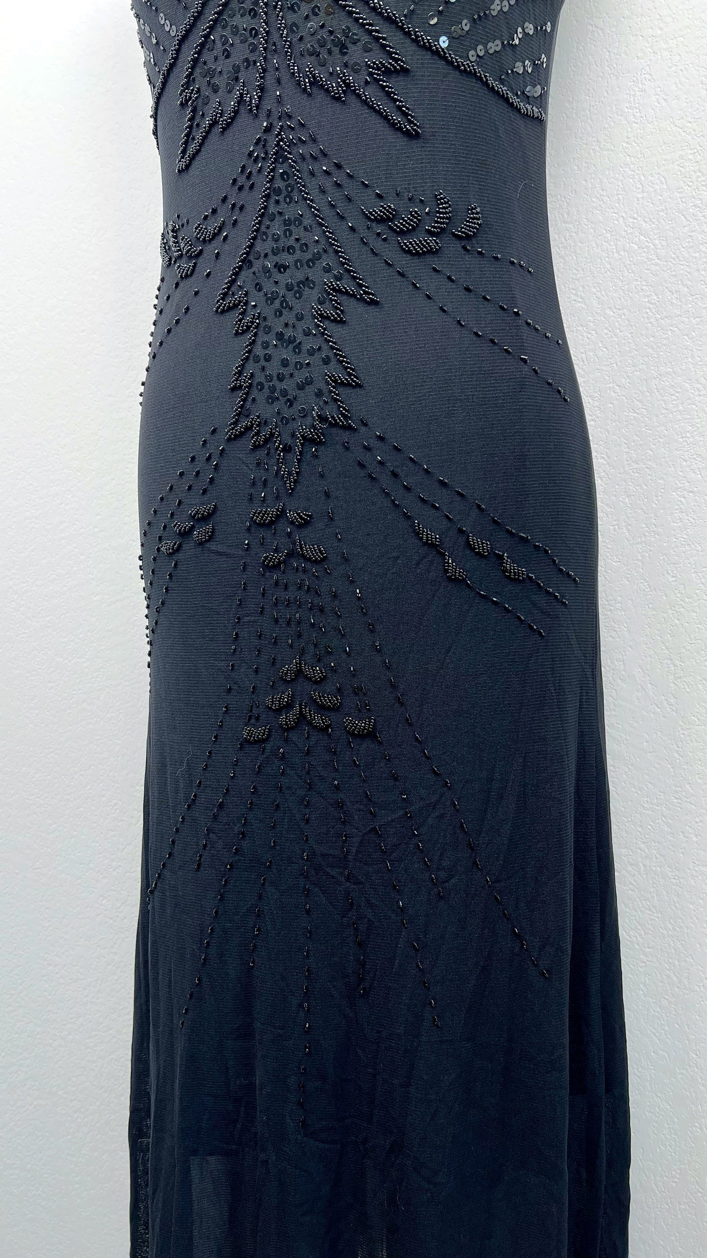Midnight Fern Silk Dress