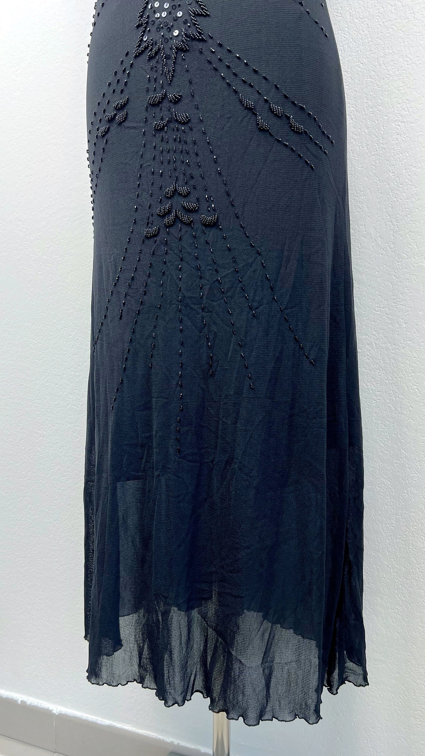 Midnight Fern Silk Dress