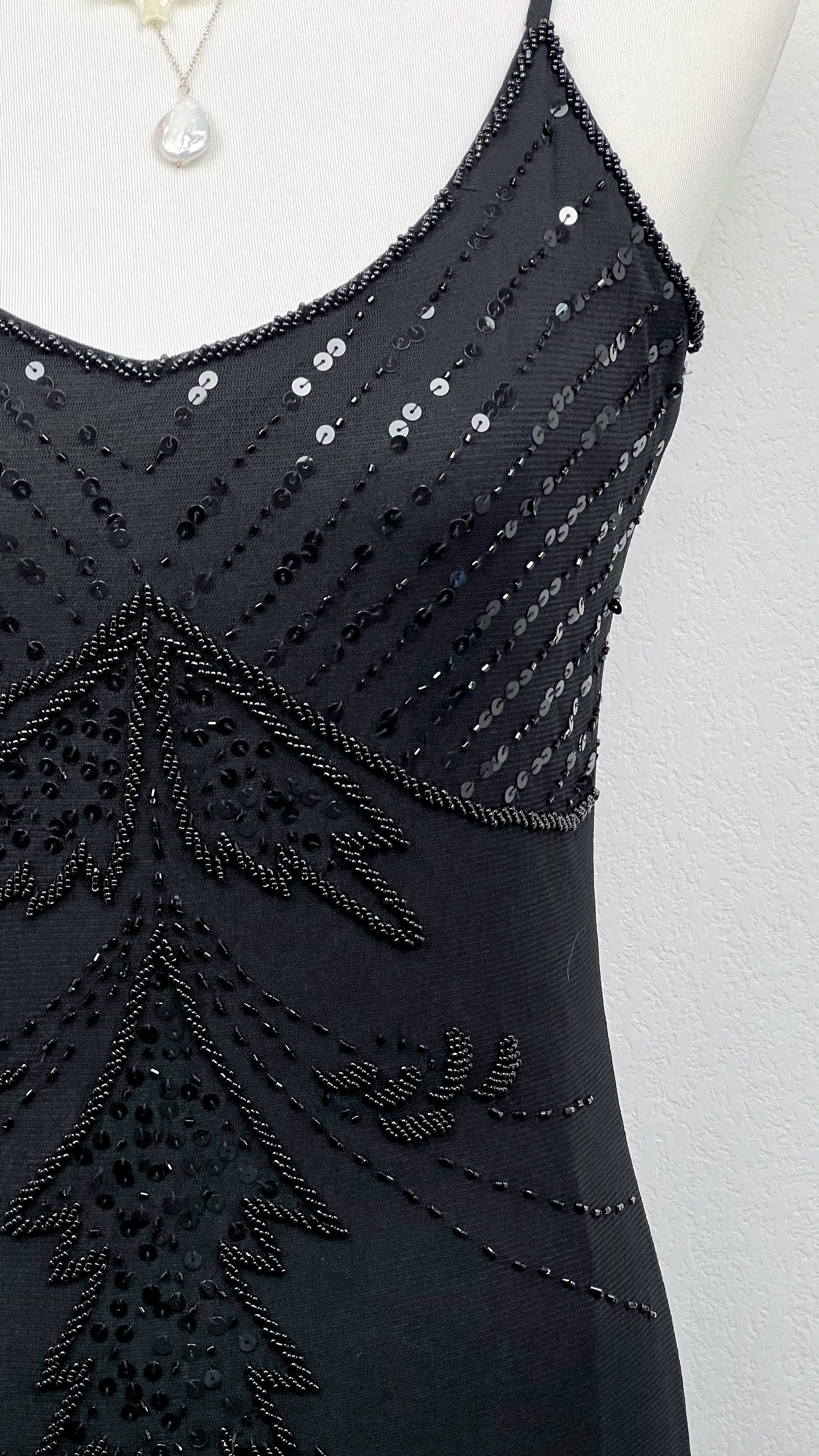 Midnight Fern Silk Dress