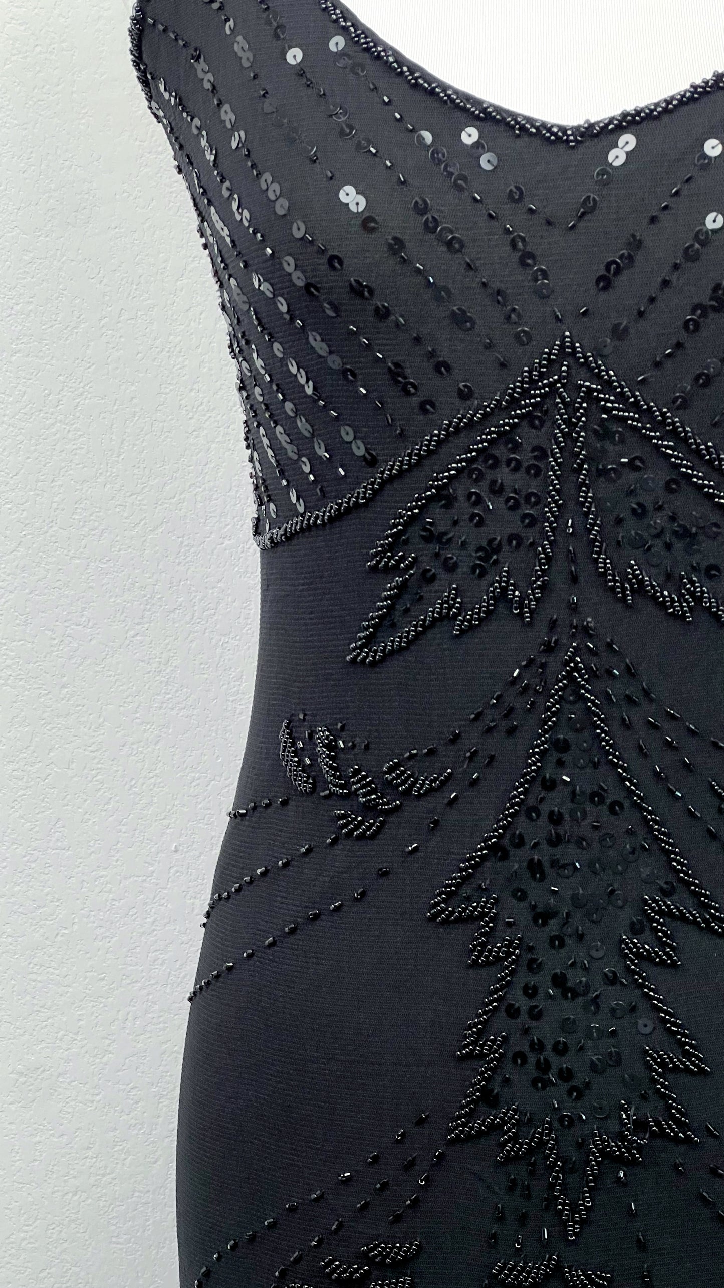 Midnight Fern Silk Dress