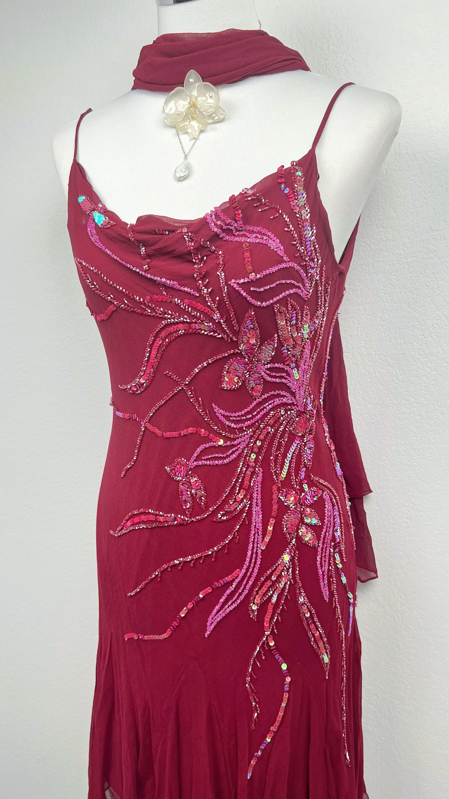 Crimson Butterfly Dress
