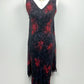 Crimson Noir Beaded Gown