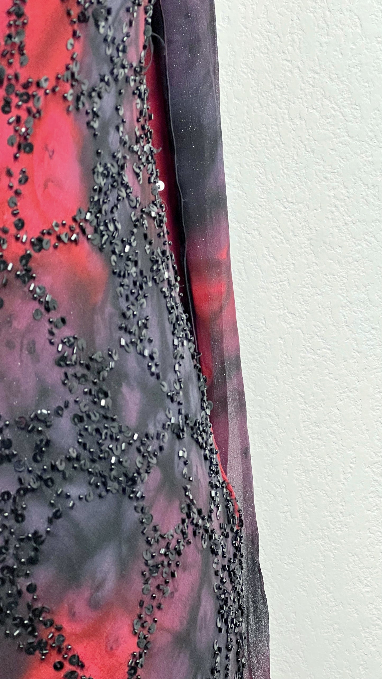 Crimson Noir Beaded Gown