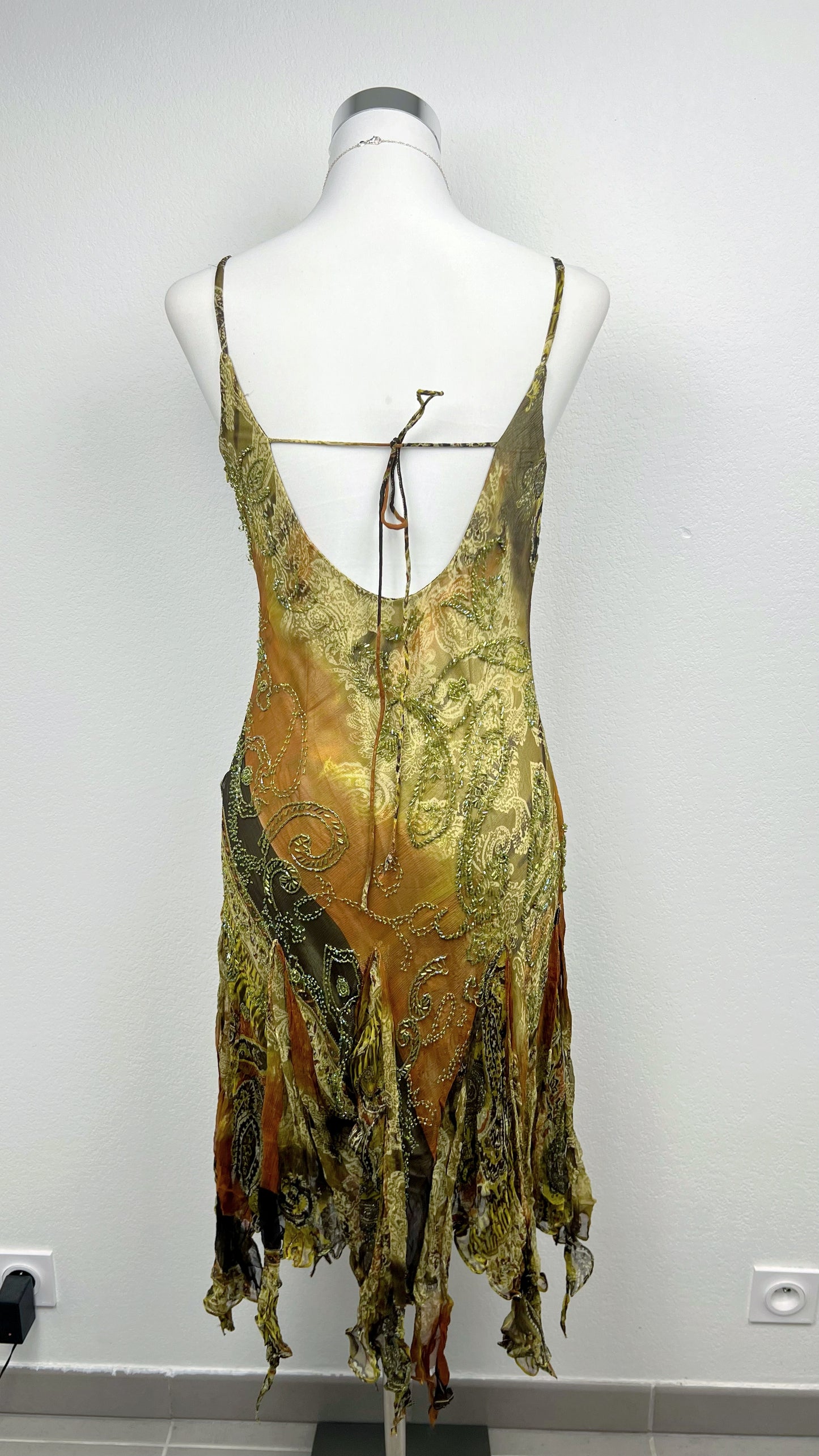 Golden Earth Silk Dress