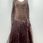 Golden Ember Silk Gown
