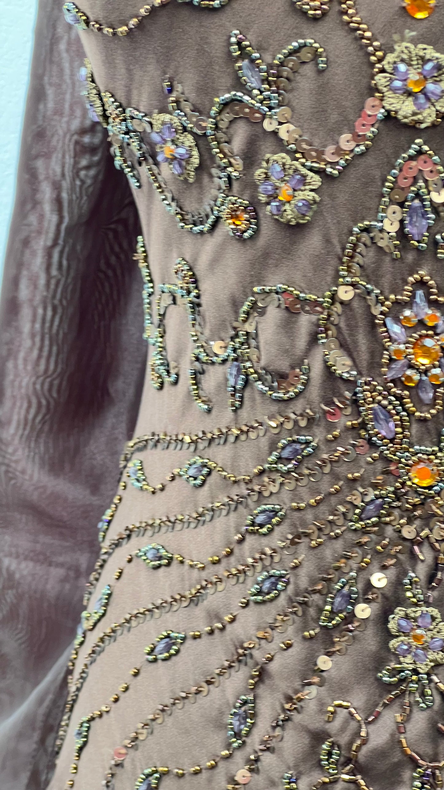 Golden Ember Silk Gown