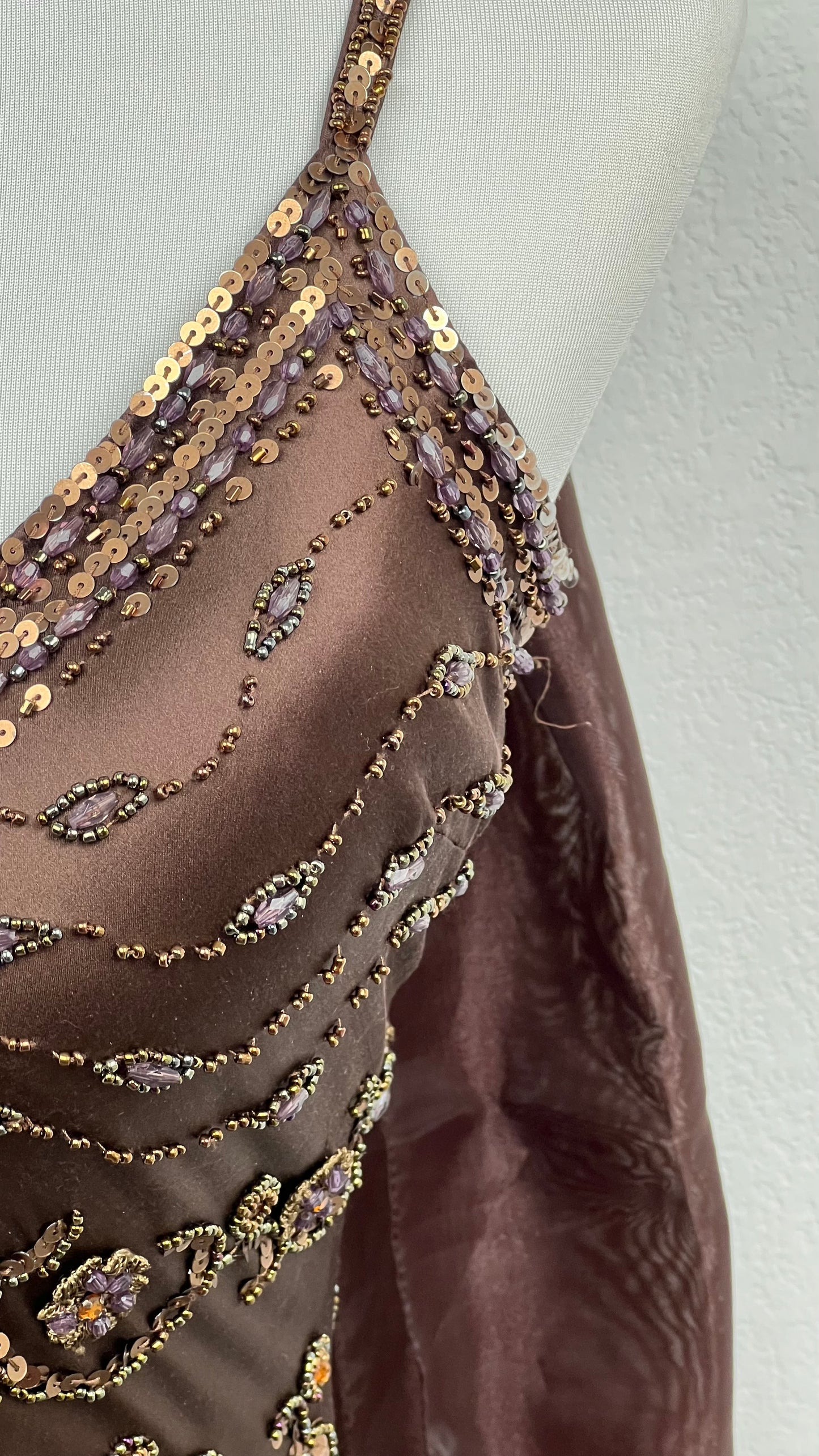 Golden Ember Silk Gown