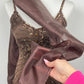 Golden Ember Silk Gown