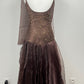 Golden Ember Silk Gown