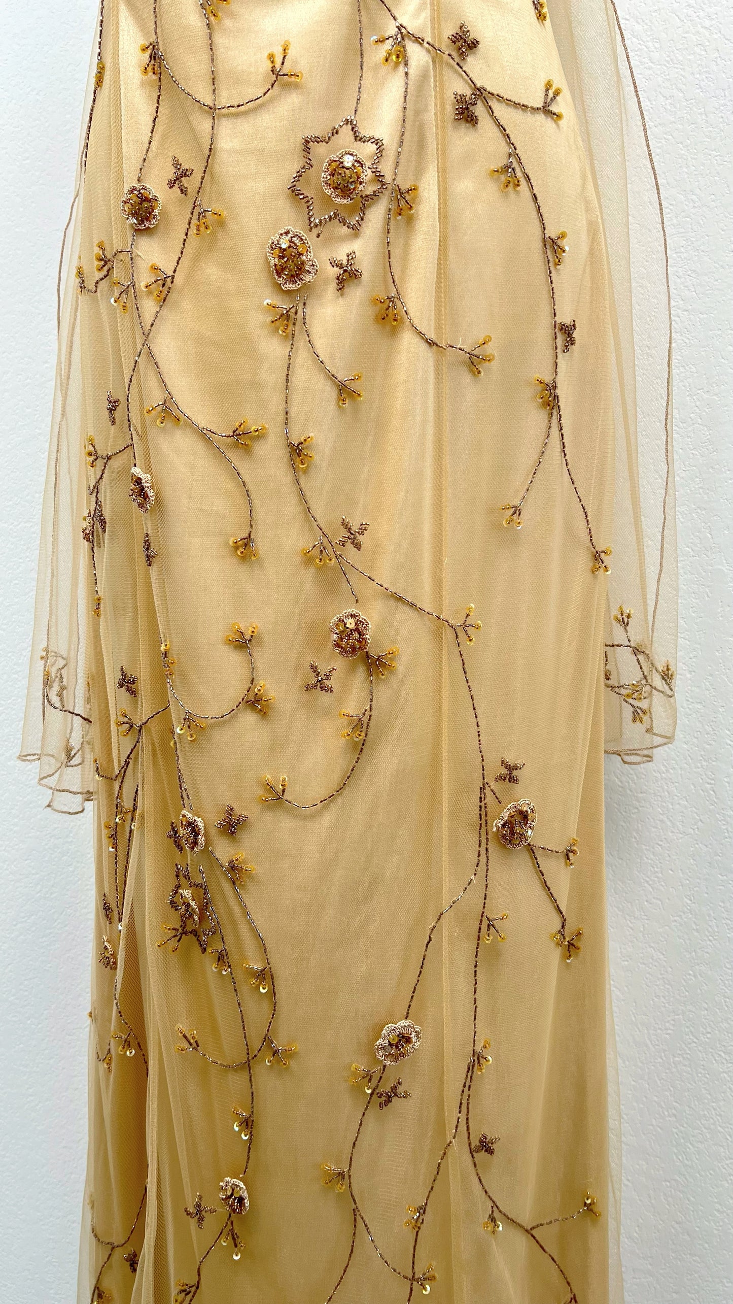 Golden Ivy Evening Gown