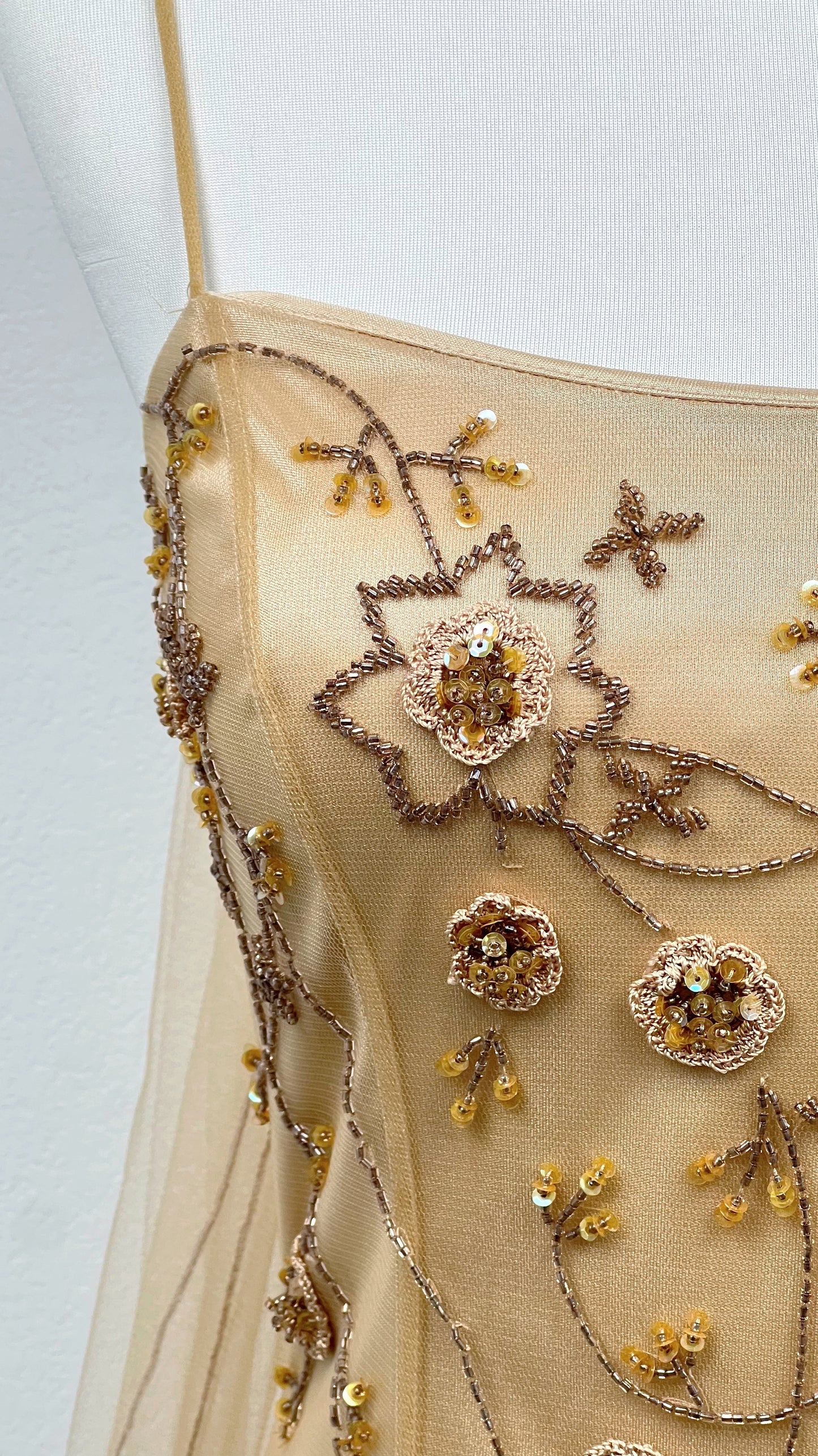 Golden Ivy Evening Gown