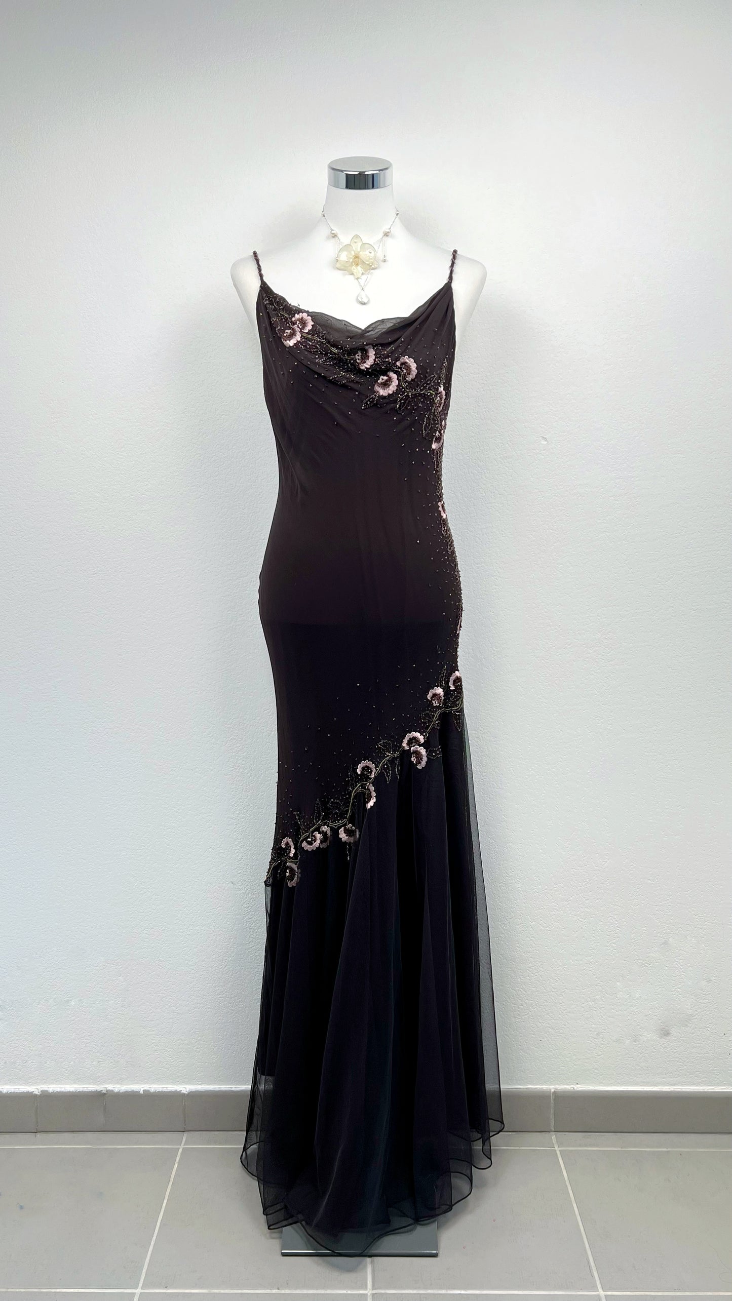 Midnight Blossom Gown