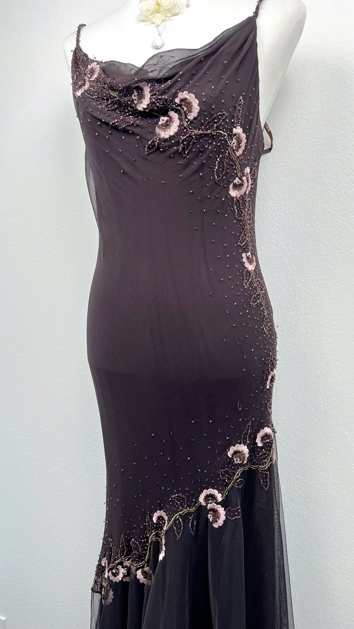 Midnight Blossom Gown