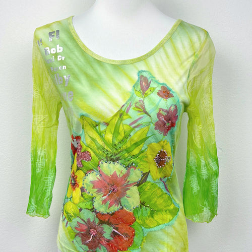 RARE Orchid Green Derhy Top