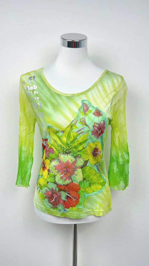 RARE Orchid Green Derhy Top